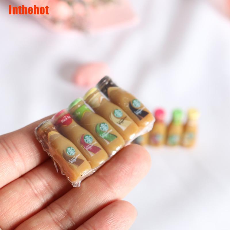 Bộ 1 / 5 Mô Hình Bình Cà Phê Bằng Nhựa Resin Tỉ Lệ 1 / 12 Dễ Thương
