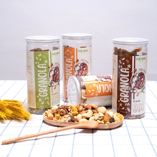 Granola Siêu Hạt (Thêm Macca, Óc Chó) Tuệ Minh Cao Cấp, Ngũ Cốc Giảm Cân Ăn Kiêng EatClean Mix 12 Loại Hạt Và Quả