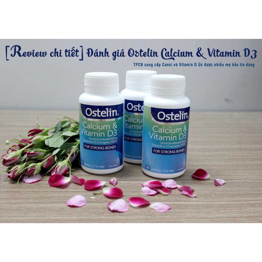 Ostelin Calcium & Vitamin D3 130 viên - Canxi cho bà bầu