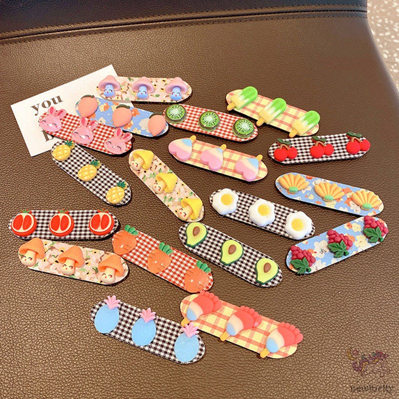 Kẹp tóc kiểu khóa dán phong cách hoạt hình thời trang Hàn Quốc đáng yêu cho bé gái