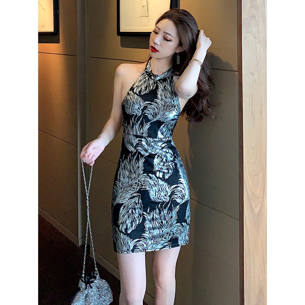 Đầm Ngắn Hở Lưng In Hoa Gợi Cảm Cho Nữ | BigBuy360 - bigbuy360.vn