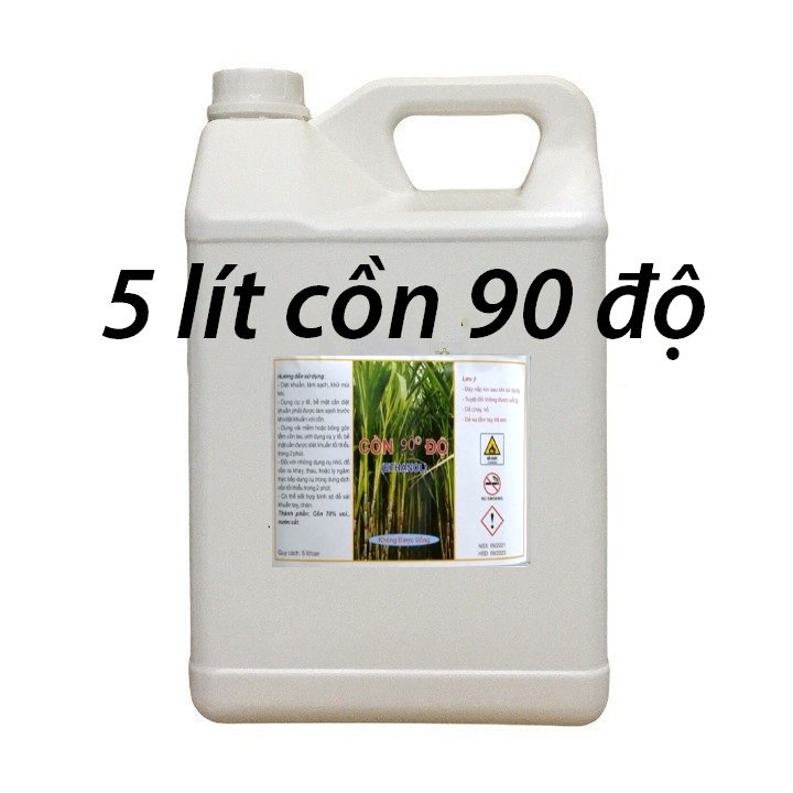 [HCM-GIAO LIỀN] Cồn Y tế 5 LÍT, 70 độ - 90 độ, Sát Trùng Diệt khuẩn, HÀNG CHÍNH HÃNG, ĐẢM BẢO CHẤT LƯỢNG