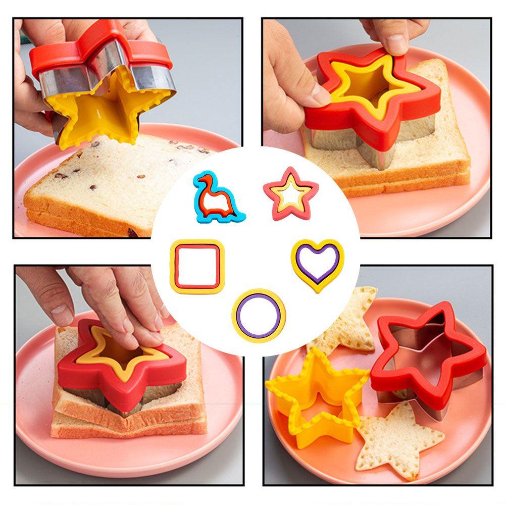 Conopery Khuôn cắt bánh sandwich dụng cụ nướng thực phẩm bằng thép không gỉ kẹo mềm máy cắt bánh quy vuông tròn