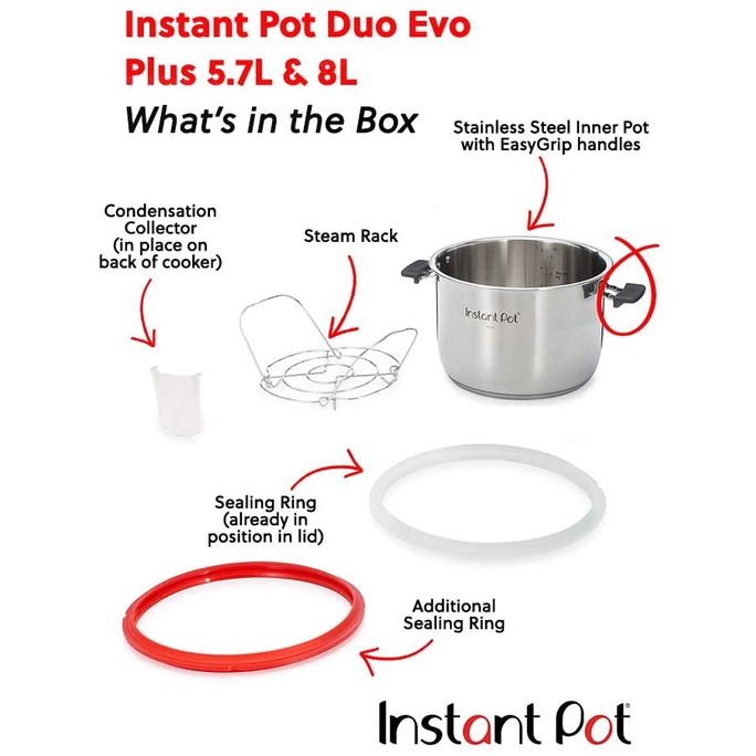 [Mã ELHADEV giảm 4% đơn 300K] Nồi áp suất Instant Pot Duo Evo Plus 10in1 6qt [HÀNG ĐỨC]