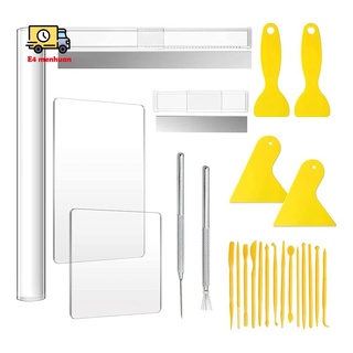 Set 25 dụng cụ con lăn tạo hình đất sét acrylic