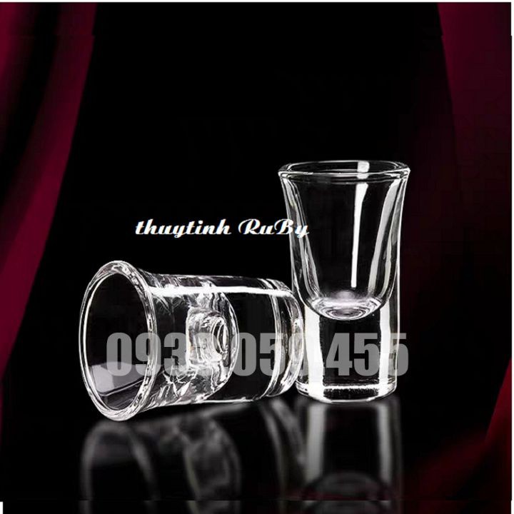 Bộ 6 Ly Rượu Shot Thủy Tinh 35ML, Ly chén Rượu Thủy Tinh