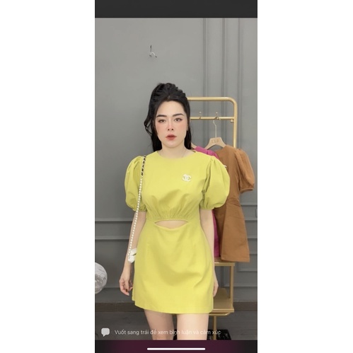 Jum giả váy khoét eo kèm tag QP