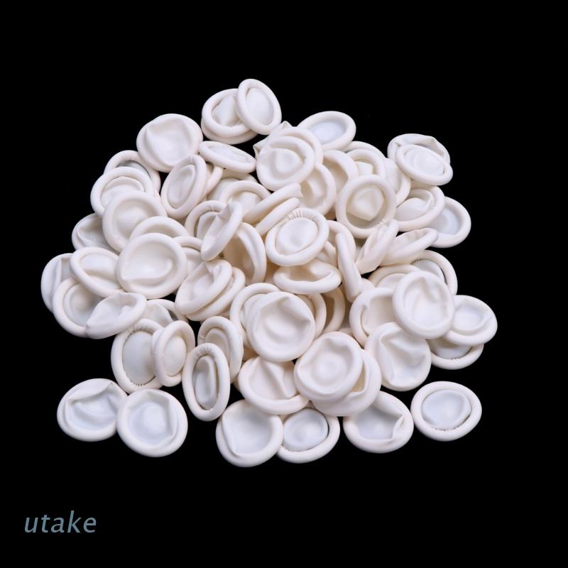 Set 100 găng tay cao su latex bảo vệ ngón tay tiện dụng