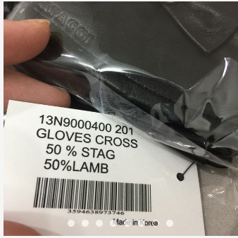 (Da cừu lót nỉ) Gang tay da thật nam Capacci