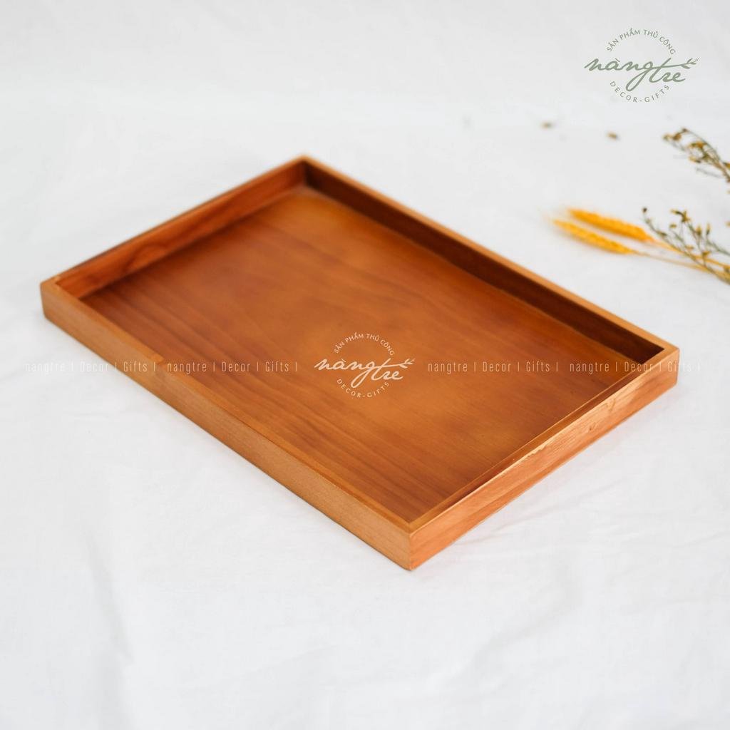 Khay gỗ chữ nhật đa năng