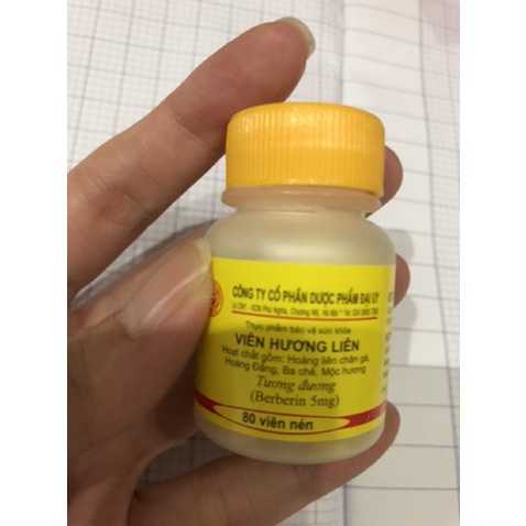 Lọ hương liên berberin - 80 viên