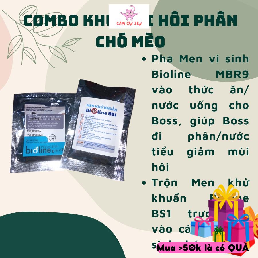 Men khử khuẩn CÁT VỆ SINH MÈO BIOLINE BS1 diệt mầm bệnh, mùi hôi phân nước tiểu trong cát mèo