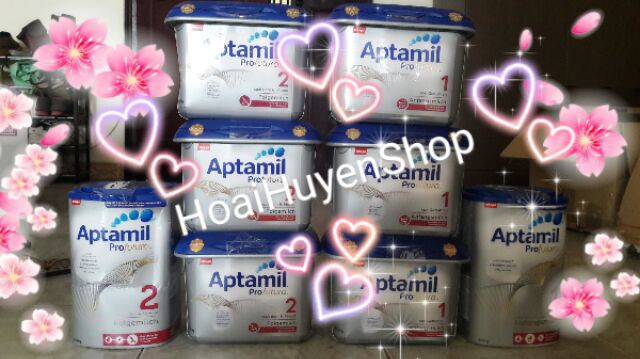 Sữa bột Aptamil bạc Đức số 1-2-pre hộp 800g