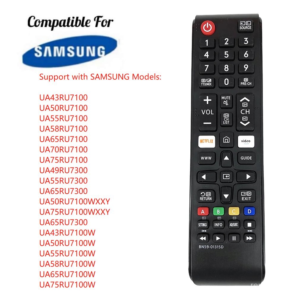 SAMSUNG BN59-01315D CHO Điều khiển từ xa TV LED BN5901315D UA50RU7100WXY UA75RU7100WXY UA65RU7300 UA