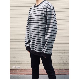 Áo sweater basic sọc_Fox unisex