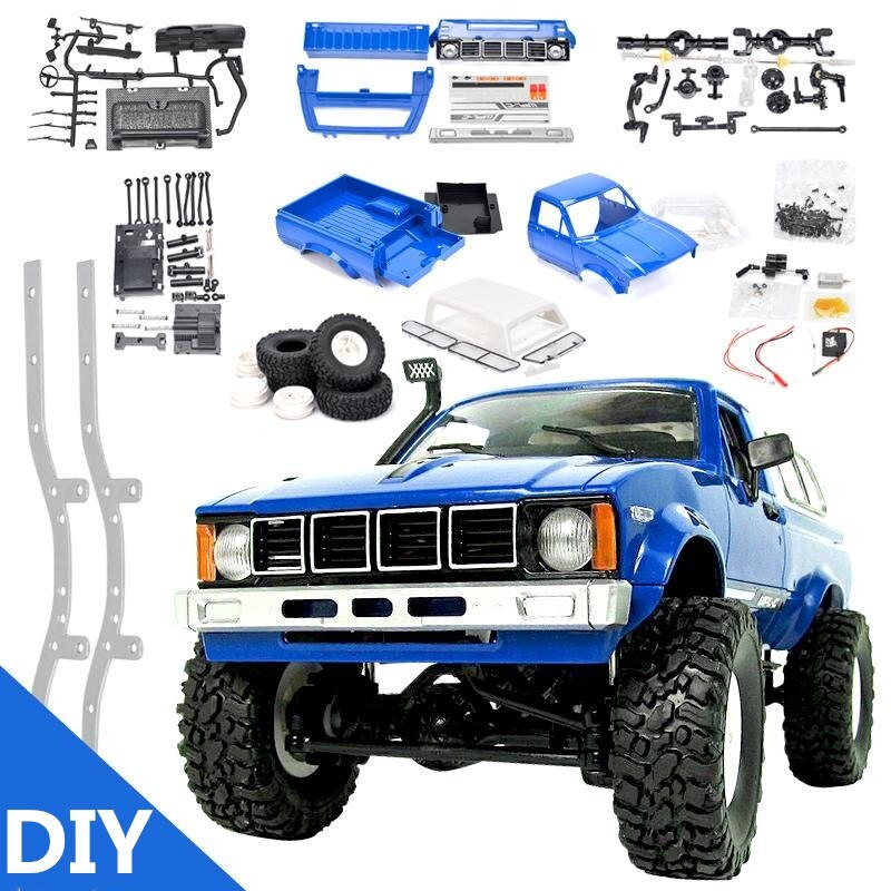 WPL C24 2.4G DIY RC Car KIT Điều khiển từ xa Xe RC Crawler Xe địa hình Xe ô tô Buggy Di chuyển Máy RC Xe 4WD Đồ chơi trẻ em Khuyến mãi bán hàng