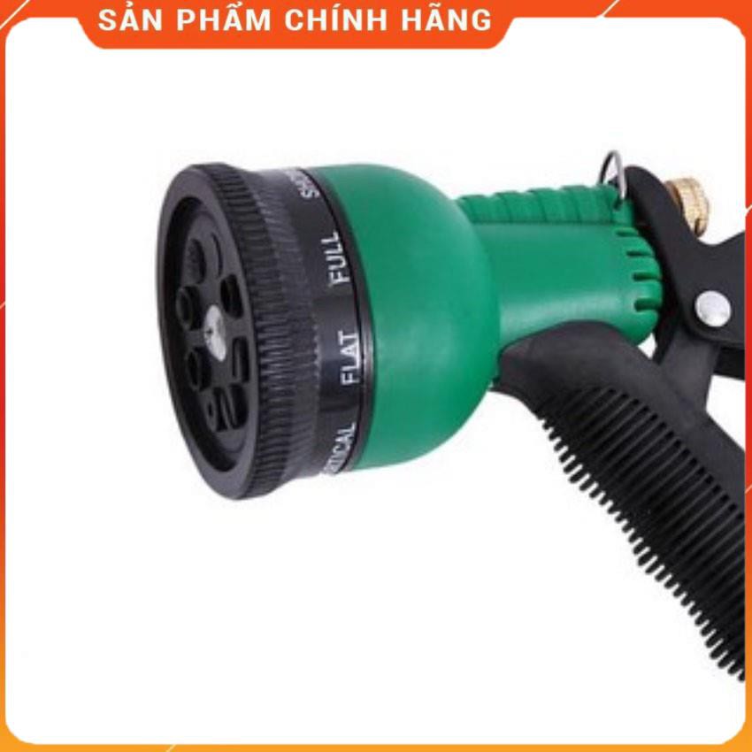 Vòi xịt rửa xe,Vòi phun nước tưới cây tăng áp thông minh 8 chế độ 815621 (cút đồng,nối đồng - dây xanh)