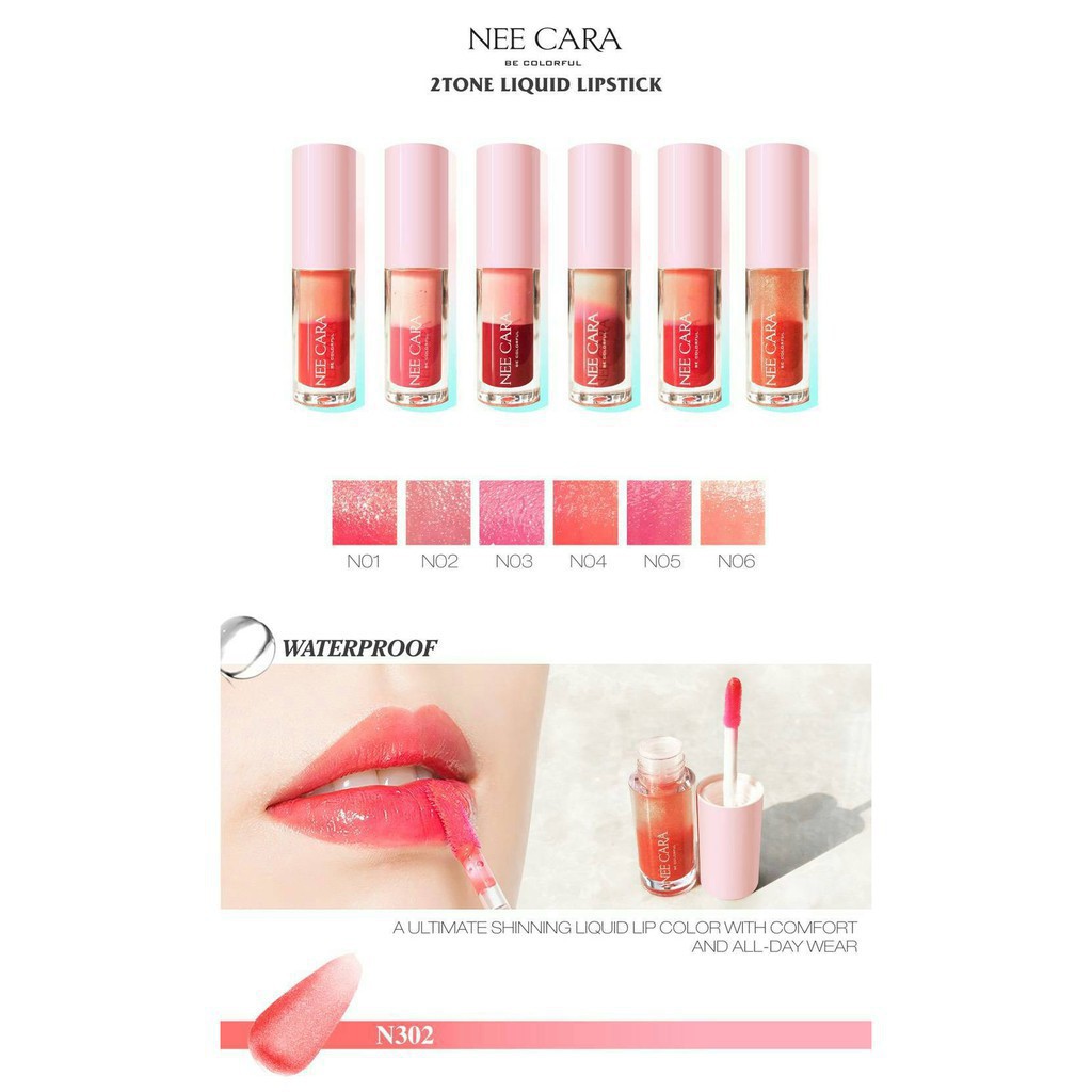 [ HÀNG CÓ SẴN ] SON NEE CARA TINT BÓNG "2 TONE LIQUID LIPSTICK" | WebRaoVat - webraovat.net.vn