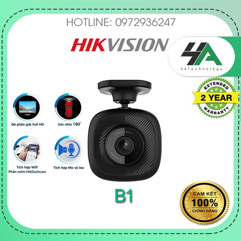 Camera hành trình B1 Hikvision, mic và loa, tích hợp wifi (hàng chính hãng Hikvision Việt Nam)