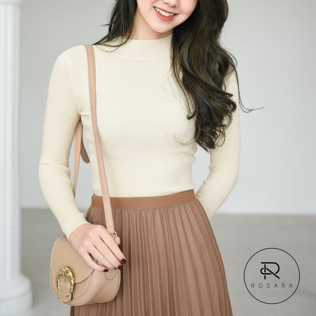 Chân Váy Xếp Li Dài Cạp Chun Thiết Kế Thời Trang Nữ ROSARA SP15