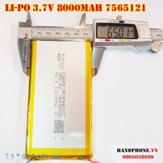 Pin Li-Po 3.7V 7565121 7565120 8000mAh (Lithium Polyme)