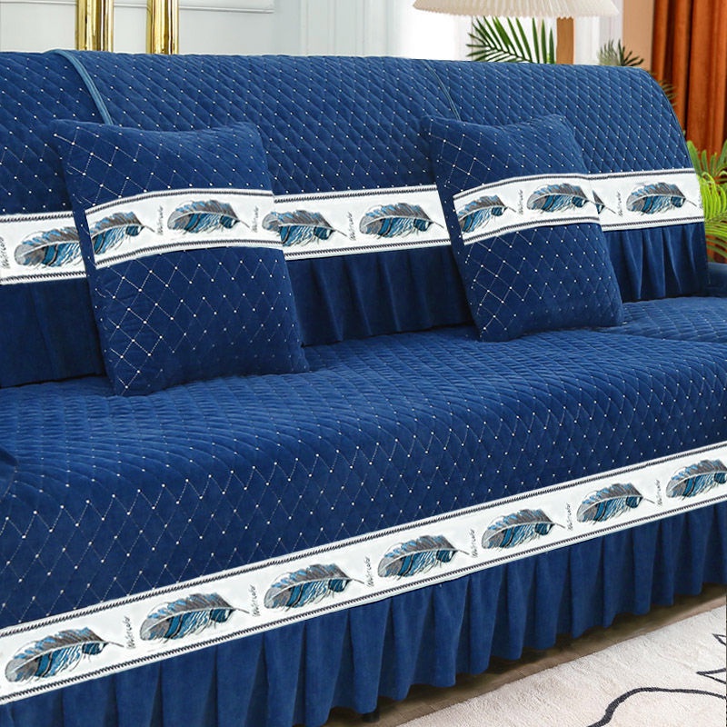 Bộ Vỏ Bọc Đệm Ghế Sofa Bốn Mùa Bằng Vải Chenille Chống Trượt Thông Dụng