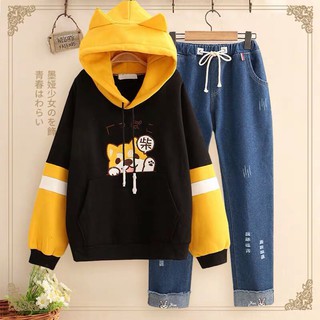 ÁO HOODIE ❤️FREESHIP❤️ áo khoác hoodie NỮ ( CÚN DỂ THƯƠNG ) VẢI NỈ NHIỀU MÀU DƯỚI 60KG