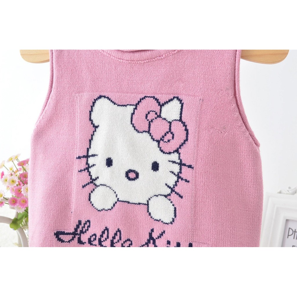 Áo Ghi Lê Len Mèo Hello Kitty đáng yêu cho bé trai và bé gái sơ sinh từ 9-18kg Mẫu hot nhất Thu Đông 2021 - 𝐆𝐇𝐈𝐋𝐄𝟎𝟕