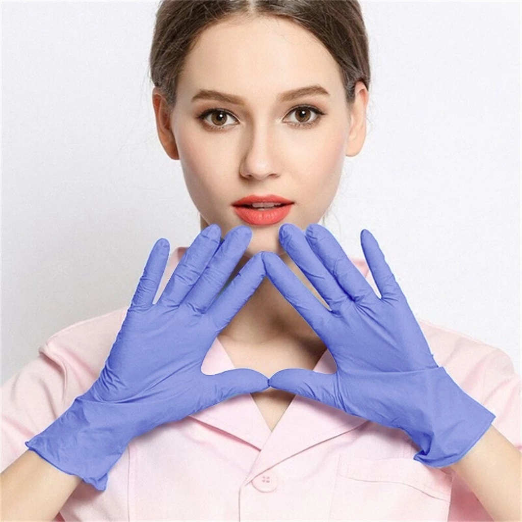 Set 100 găng tay làm việc bằng sợi tổng hợp chống nước an toàn dùng một lần