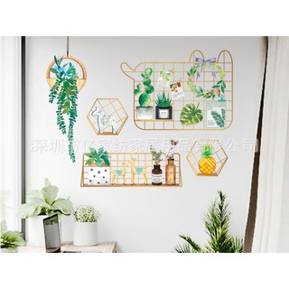 Decal dán tường hàn Quốc trang trí nhà cửa , quán cafe, văn phòng-GIÀN TREO CÂY XANH