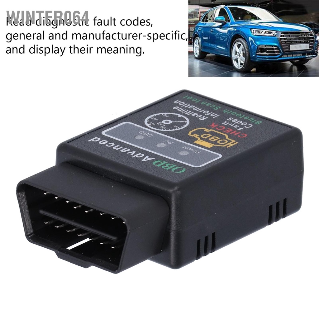 Thiết bị quét chẩn đoán lỗi OBD2 Bluetooth  V2.1 OBD2 Chế độ kép Công cụ chẩn đoán máy quét lỗi tự động dành Winter064