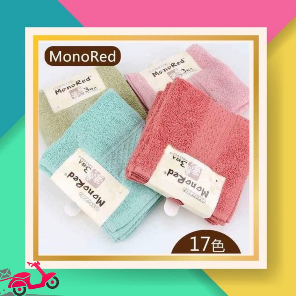 Set 3 khăn mặt Nhật Monored