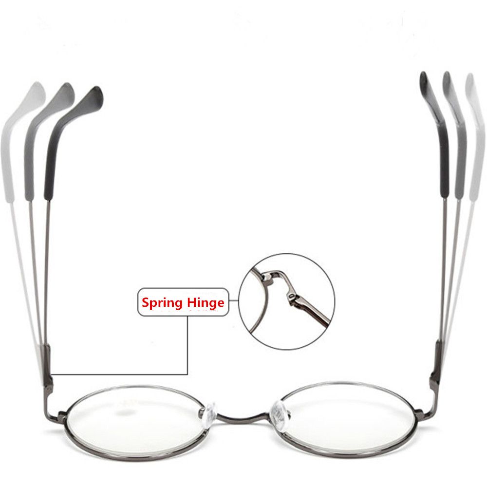 Mắt Kính Đọc Sách Gọng Tròn Bằng Kim Loại Tầm Nhìn Linh Hoạt Thời Trang Mới +1.00~+4.0