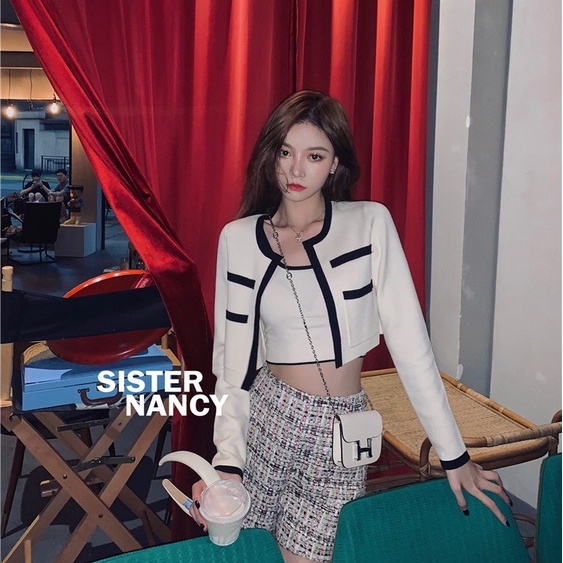 LALISAS Áo cardigan Dệt Kim Phong Cách Thời Trang Hàn Quốc Dành Cho Nữ