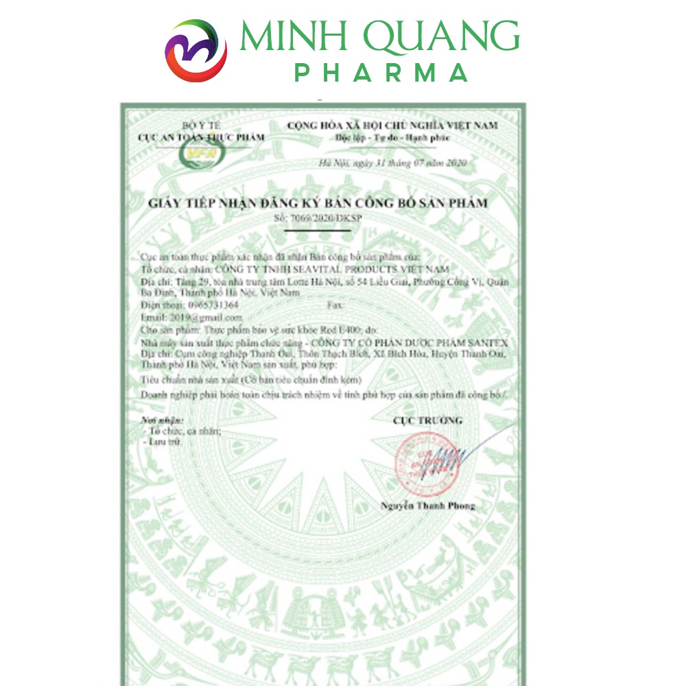 Viên uống Vitamin E đỏ 400 kết hợp lô hội, dầu gấc, tinh dầu hoa anh thảo hộp 30 viên