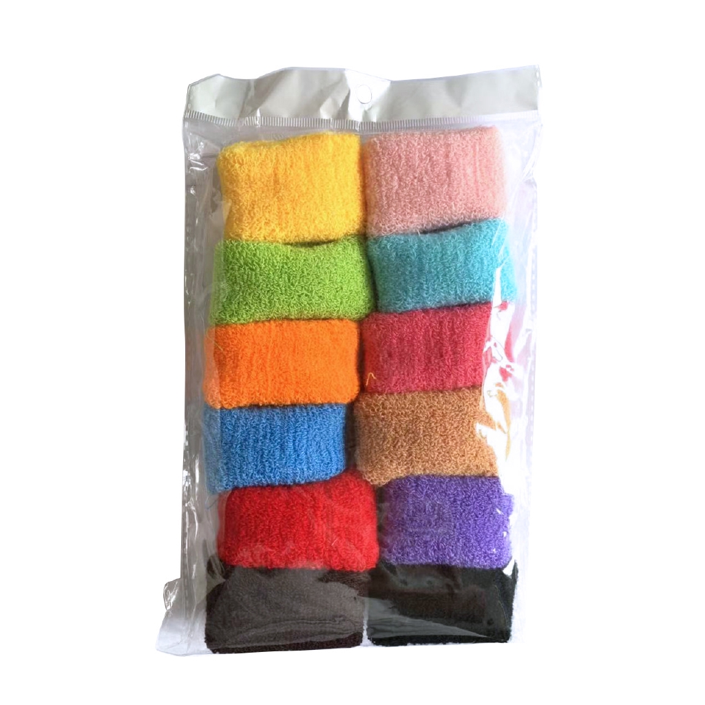 Set 12 dây buộc tóc bản to đầy màu sắc dày có độ co giãn xinh xắn