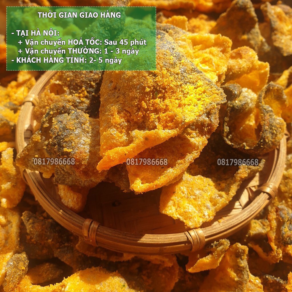 Da Cá Vị Trứng Muối Giòn Tan 250g, Đồ Ăn Vặt Da Cá Lắc Trứng Muối Mường Then