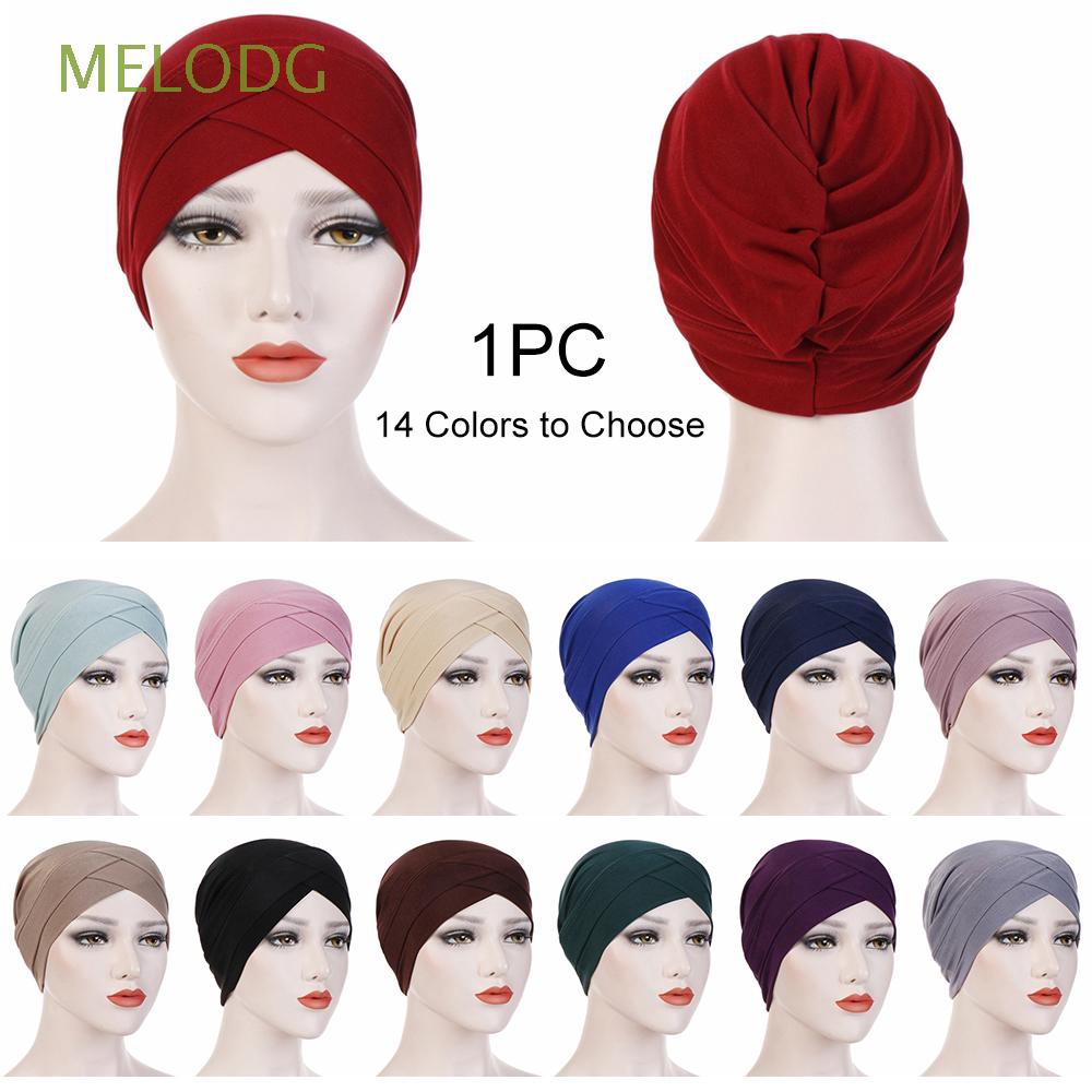 Khăn cotton trùm đầu thắt nút co giãn phong cách turban cho nữ