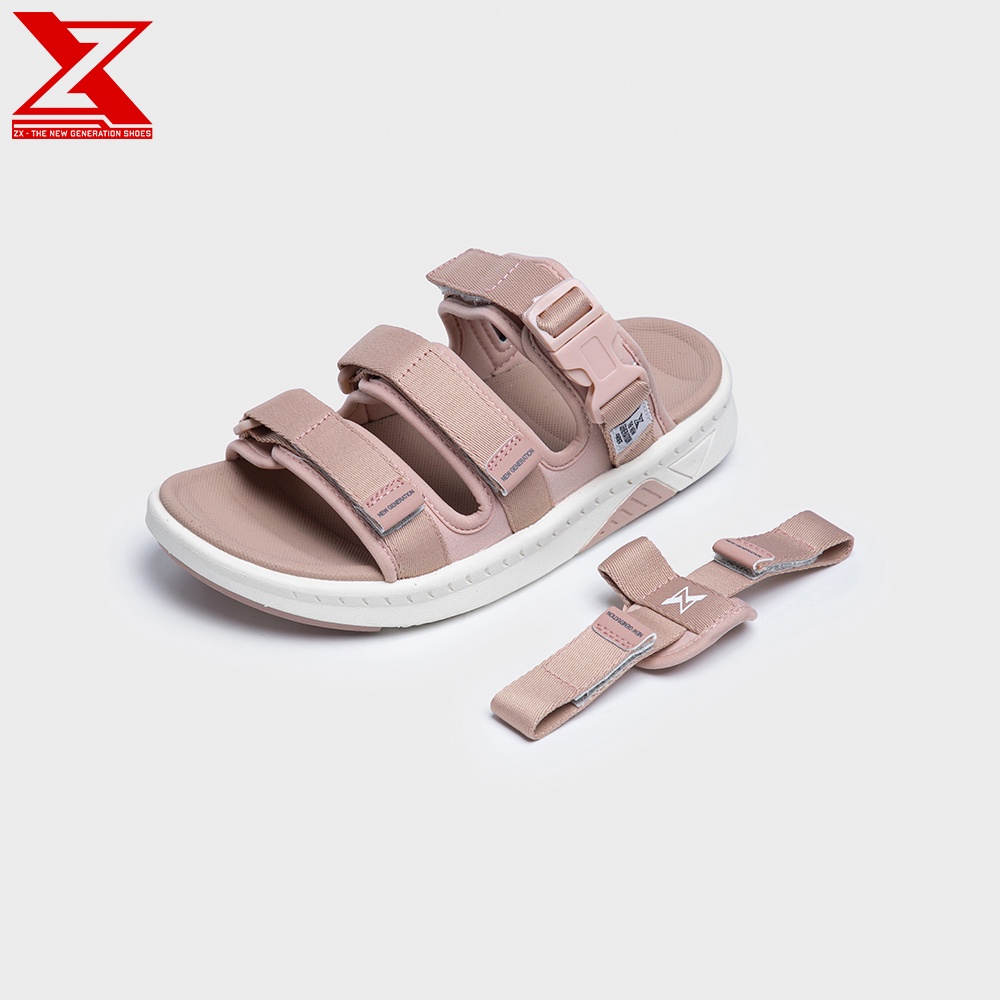 Giày Sandal ZX Nữ 3715 Pink White xăng đan 3 quai phối khóa đế EVA Phylon công nghệ thể thao