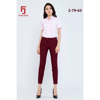 Quần tây 9 tấc thái hòa đỏ đô 2-79-63