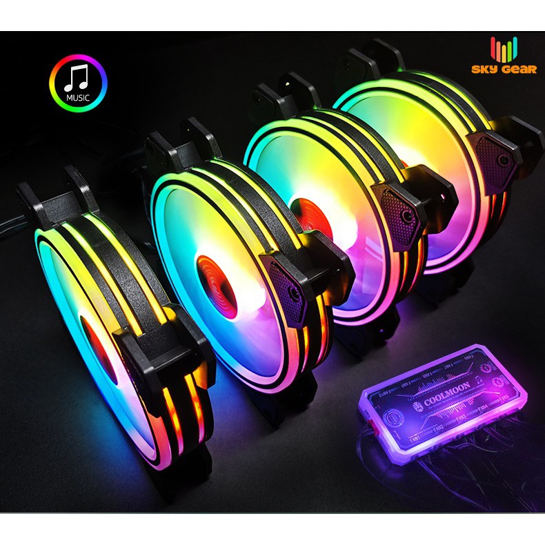 Quạt tản nhiệt Coolmoon Light X -Đồng bộ hub Coolmoon