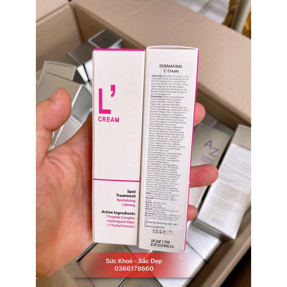 Kem tái tạo da sau liệu trình Dermafirm L'Cream 20ml