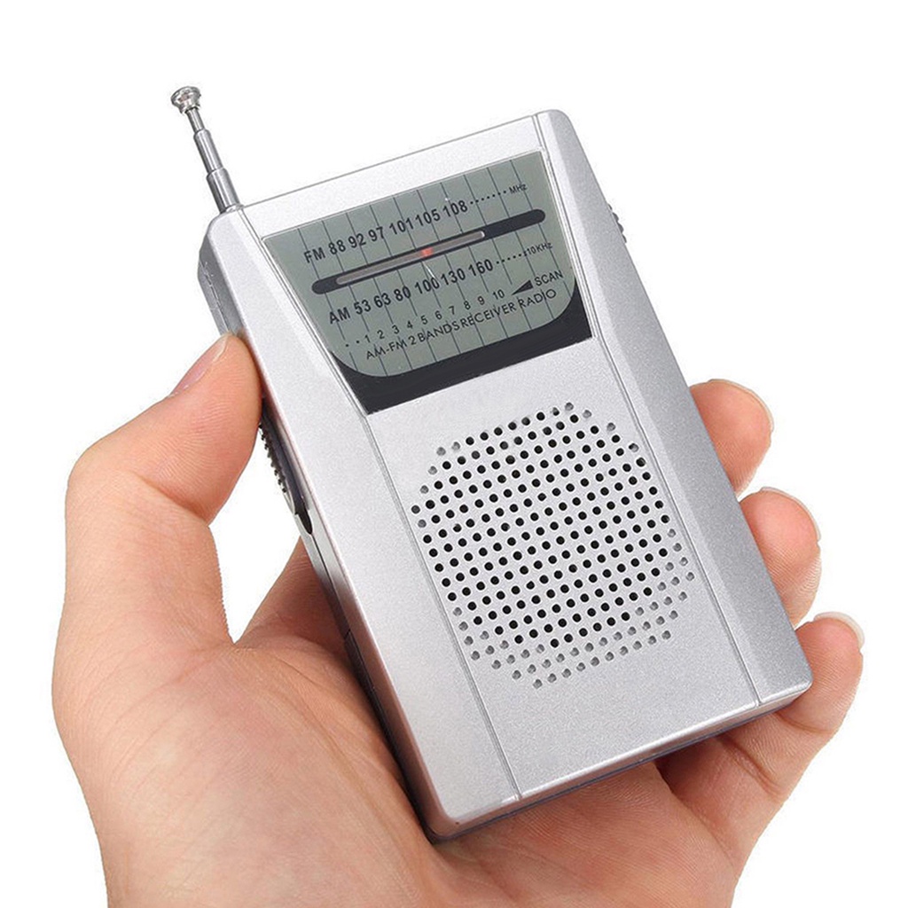 Máy Radio Fm cầm tay BC-R60 nhựa Abs tích hợp loa ngoài dùng cho người lớn tuổi