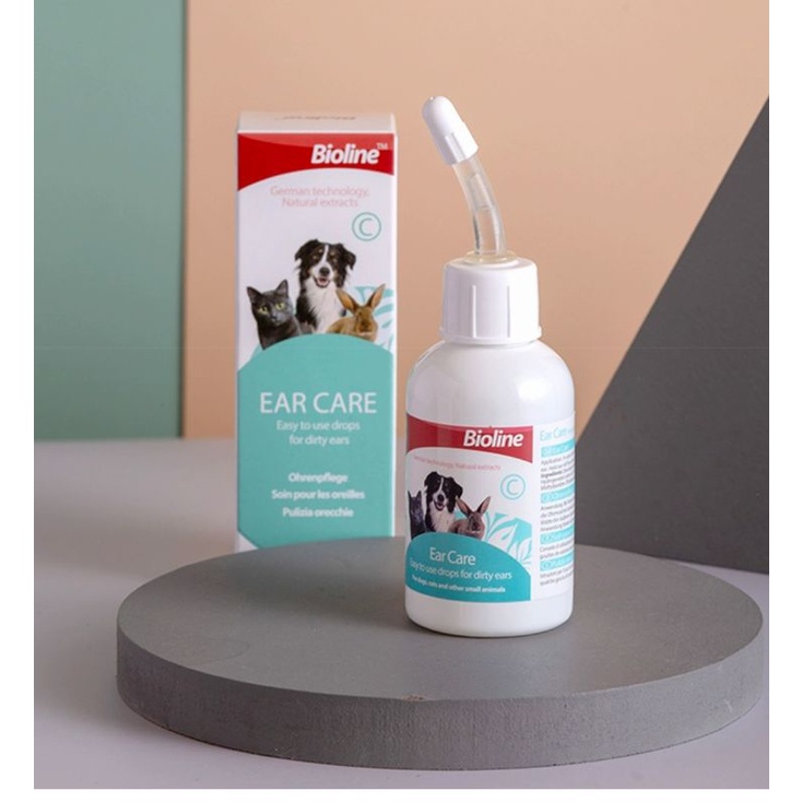 Nước rửa vệ sinh tai cho chó mèo Ear Care Bioline 50ml