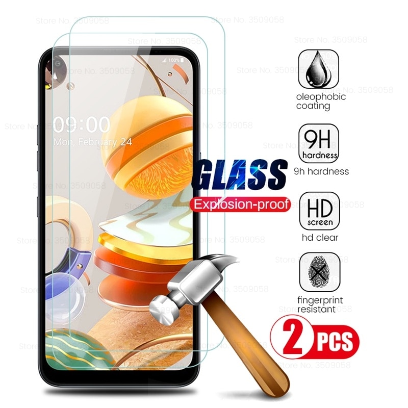 Set 2 kính cường lực bảo vệ màn hình Lg K61 Q61 Q 61 Lg K 61 Lgk61 Lgq61 6.53''