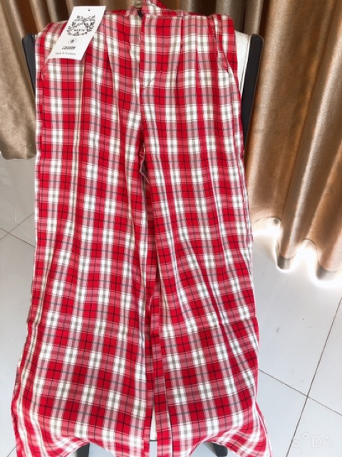 Quần culottes kẻ caro nữ tính nhiều màu