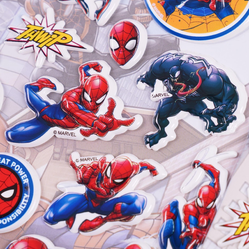 Set sticker hình dán người nhện fesson, Sticker 3d spider man cho bé trang trí sáng tạo