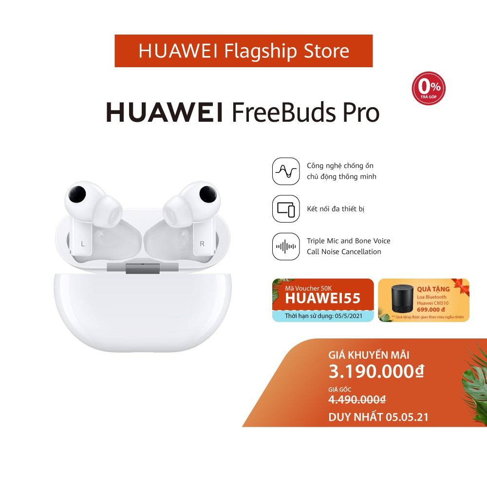 Tai nghe Bluetooth HUAWEI FreeBuds Pro | Công nghệ chống ồn chủ động thông minh