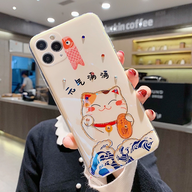 ốp mèo thần tài mẫu mới 2023 iP14/14Promax/13/13Promax/12/12Promax (alocase)