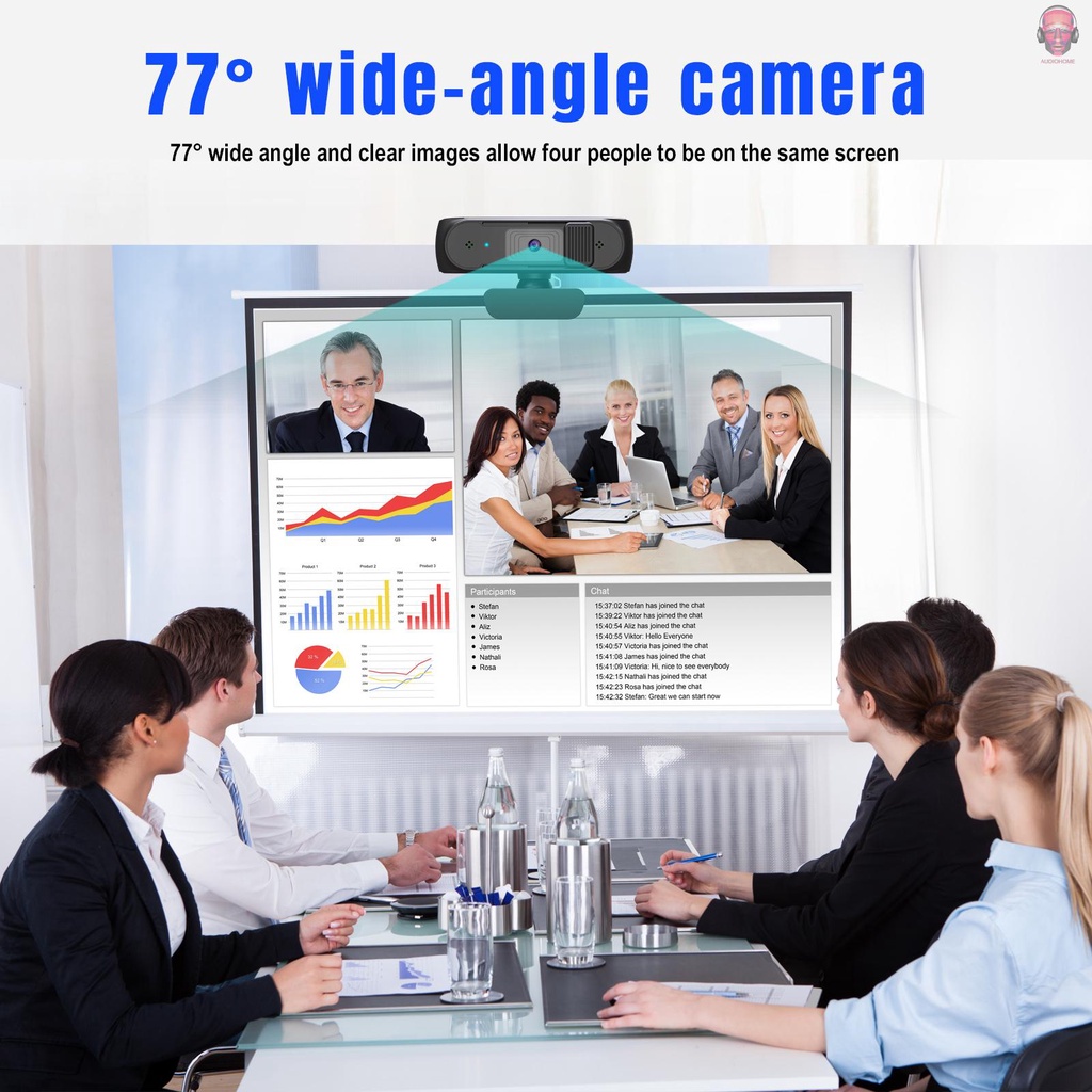 Webcam Hxsj S2 Usb 2.5k Pc 5mp Tích Hợp Mic Và Vỏ Bảo Vệ Riêng Tư Cho Giảng Dạy Đen